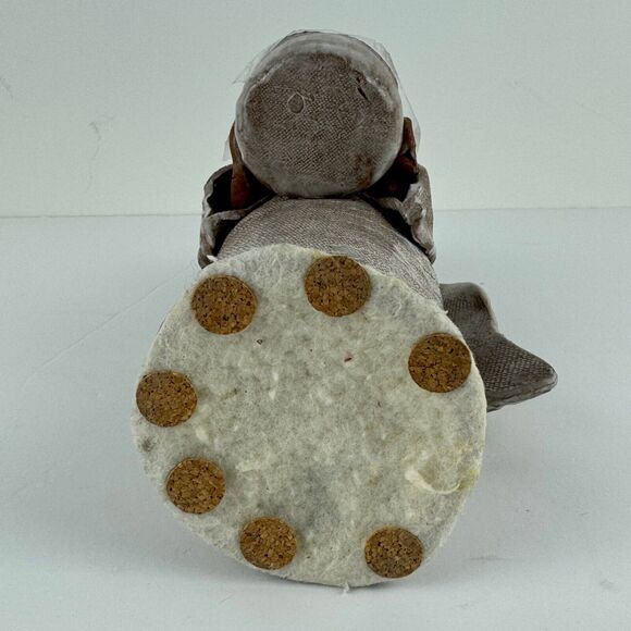 vintage clay pottery candle tealight holder angel choir folkart sculpture figure - Picture 11 of 15